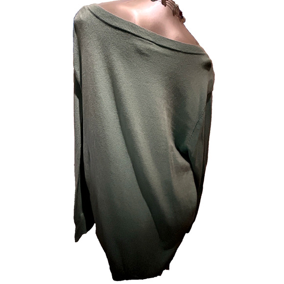 NWT Worthington Meadow Green Long Sleeve Thin Knit Sweater in Size 2X 22 24 - Picture 8 of 11